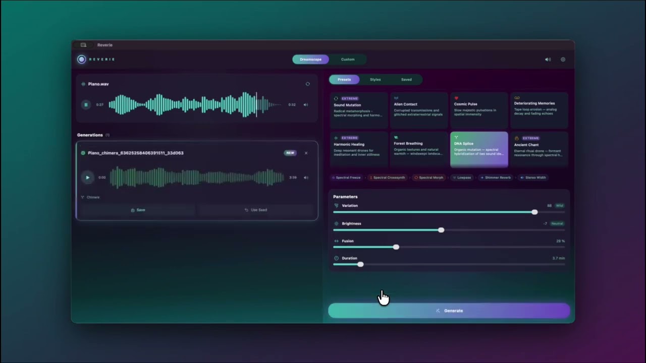Reverie demo preview